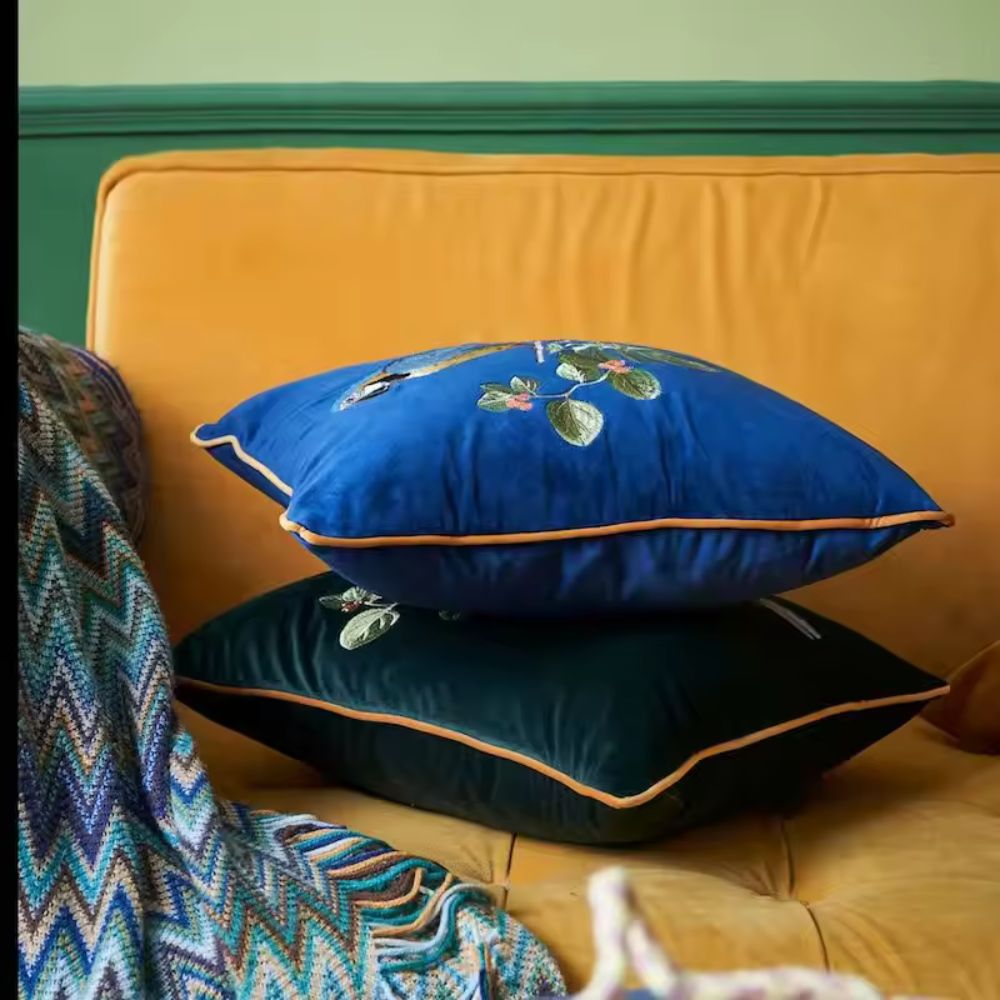 Colorful Bird Pattern Pillow