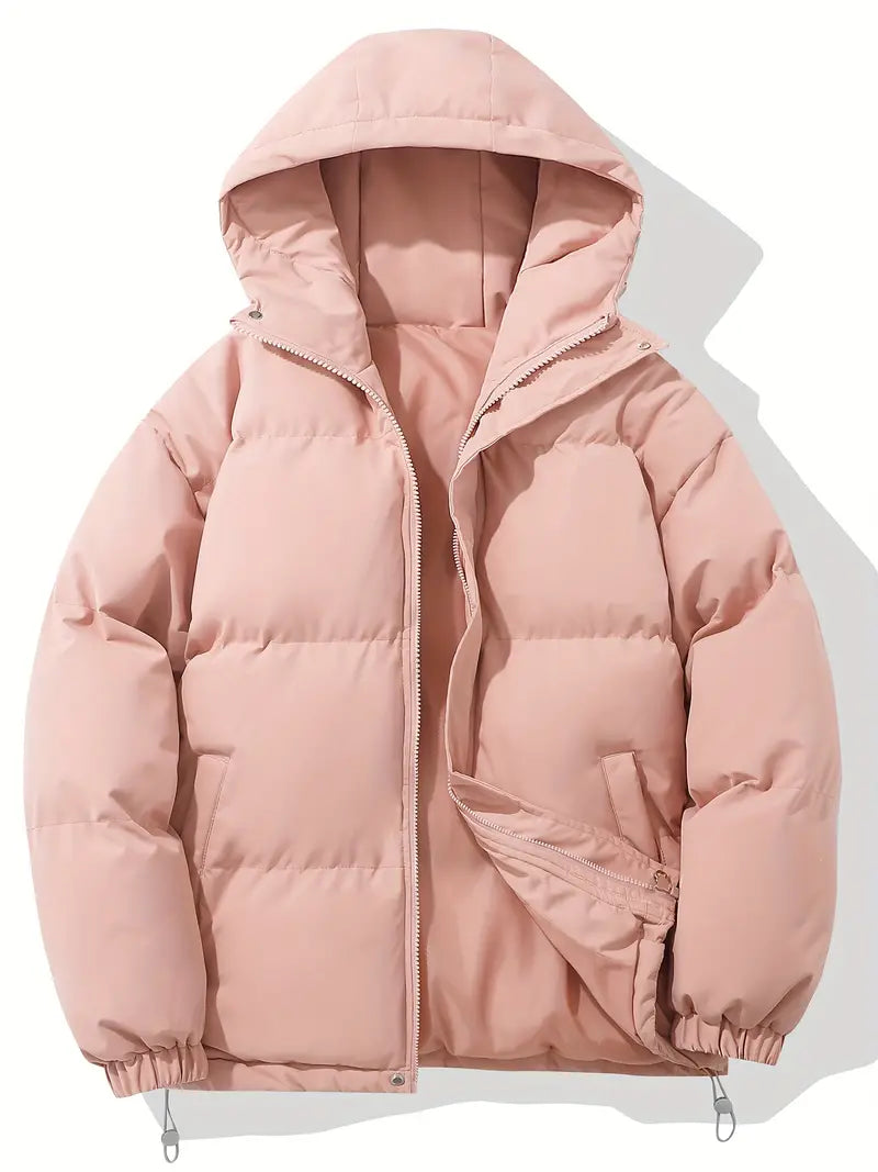 Relaxed Fit Hoodie Zip Up Jacket - Soft Comfort - Fesara