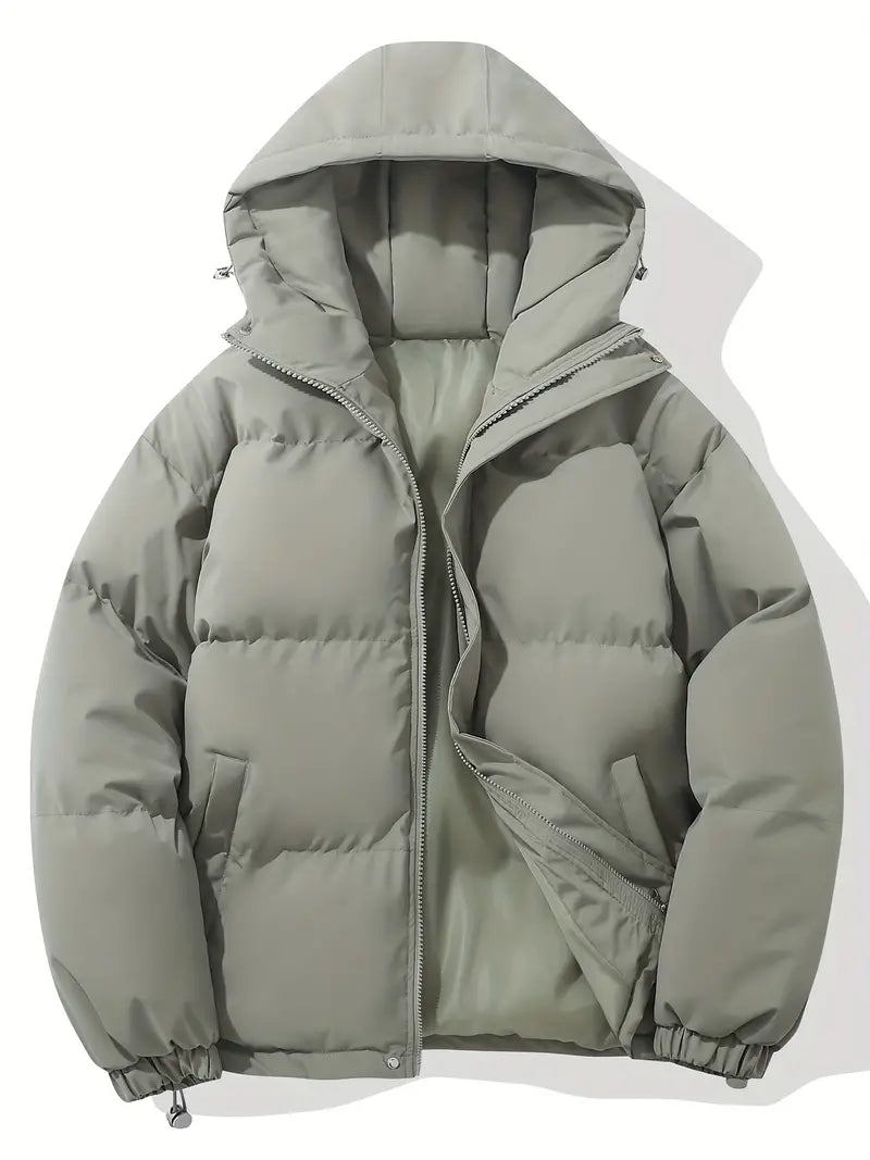 Relaxed Fit Hoodie Zip Up Jacket - Soft Comfort