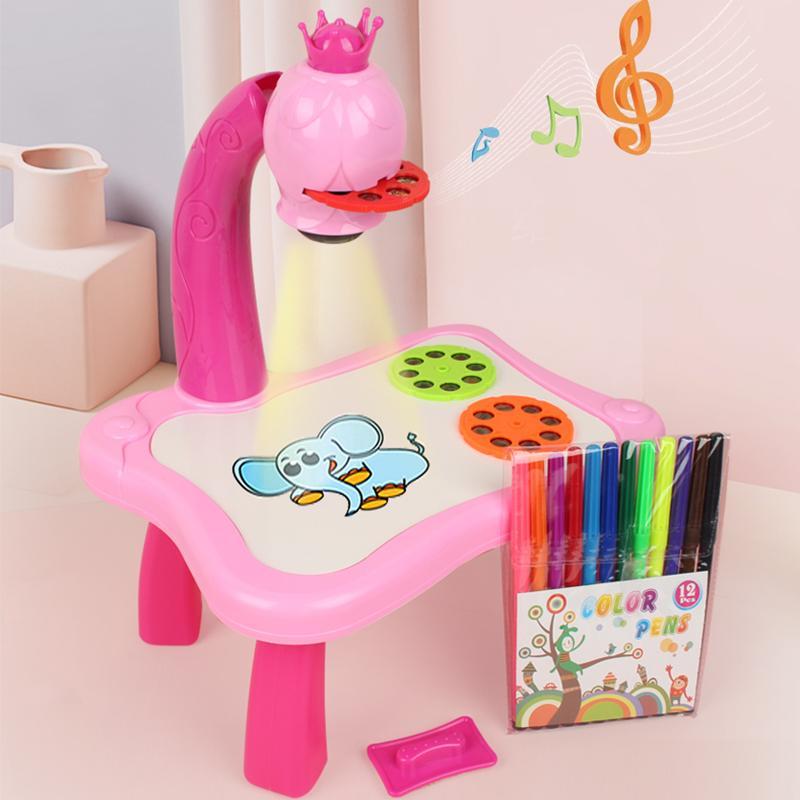 Colorful Kids LED Art Projector with Music - Fesara