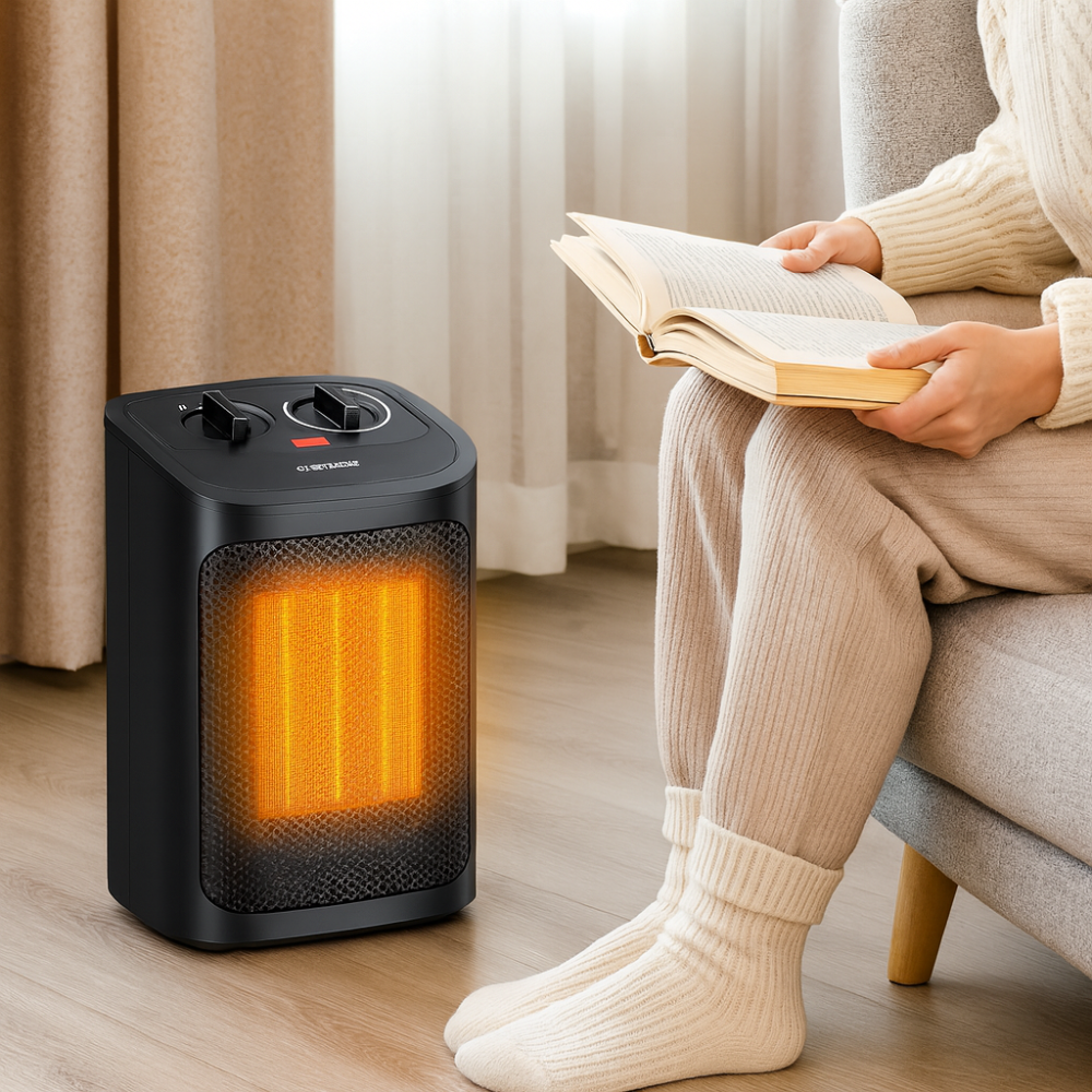 Compact Electric Heater for Bedroom Warmth - Fesara