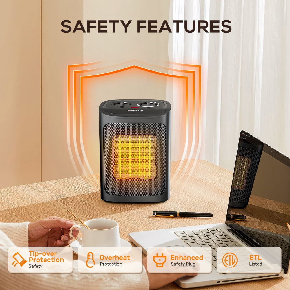 Energy Efficient Electric Space Heater Home Office Bedroom Use 2