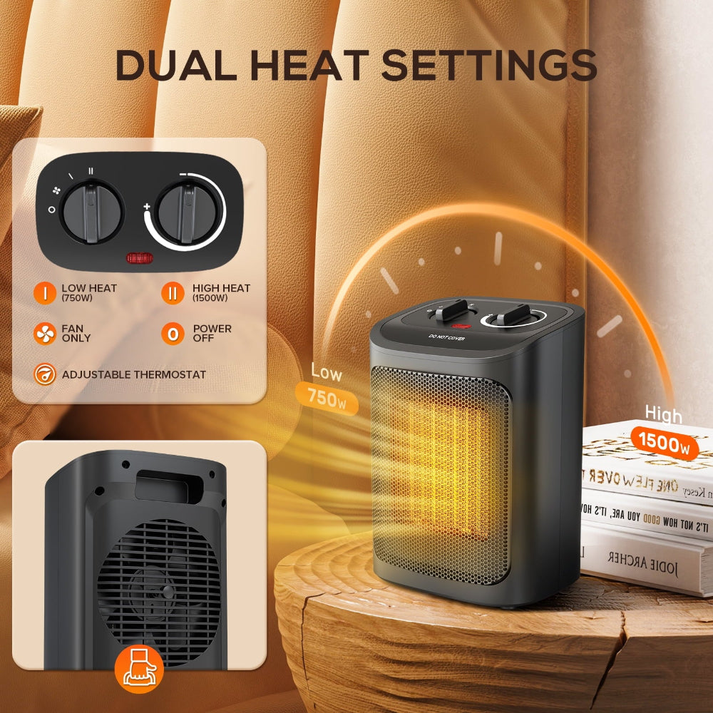 Energy Efficient Electric Space Heater Home Office Bedroom Use 3