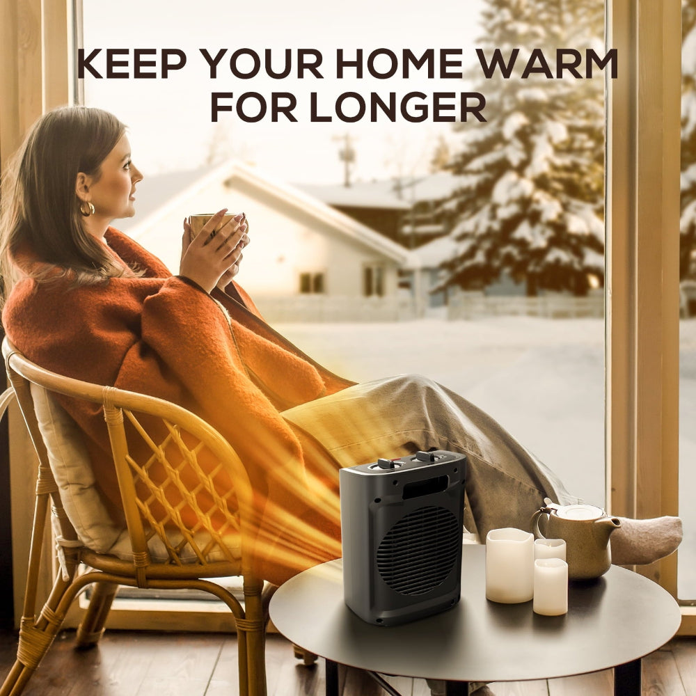 Energy Efficient Electric Space Heater Home Office Bedroom Use 6