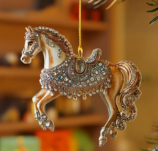 Classic Vintage Horse Xmas Tree Ornament - Fesara
