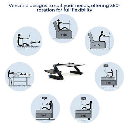 Portable Folding Laptop Desk Stand with Cooling Fan