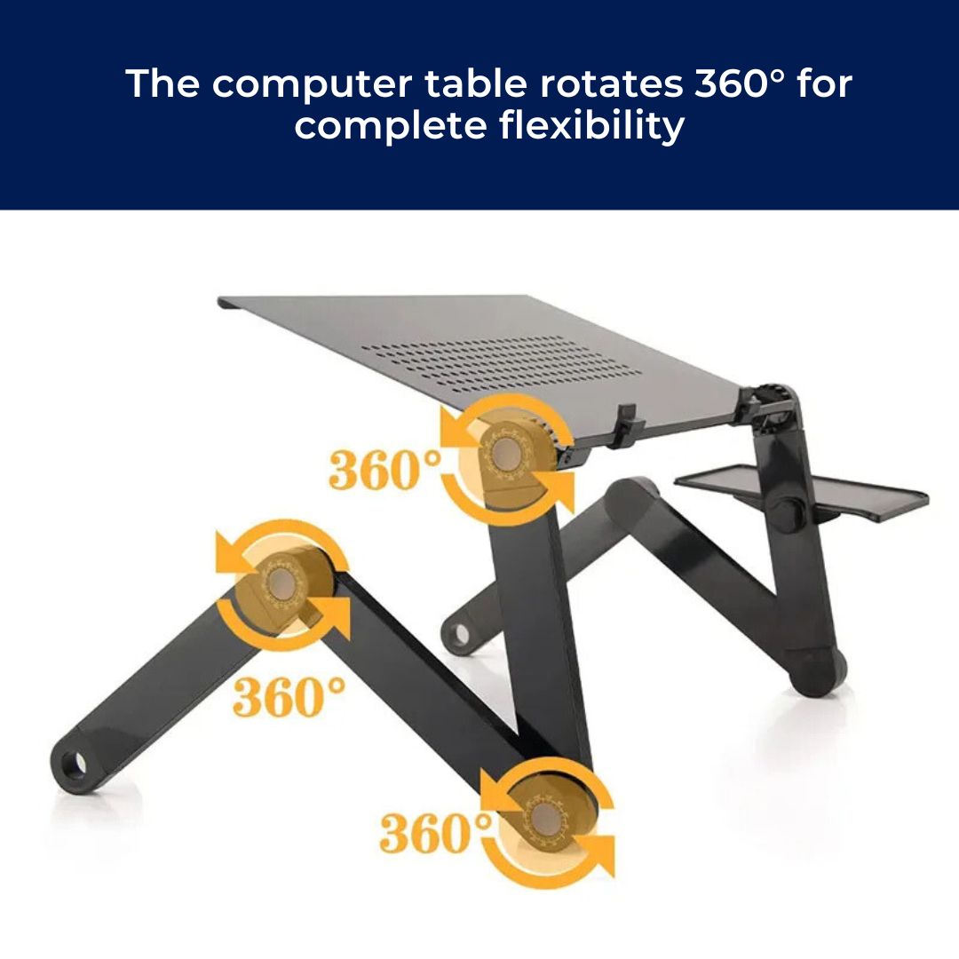 Portable Folding Laptop Desk Stand with Cooling Fan