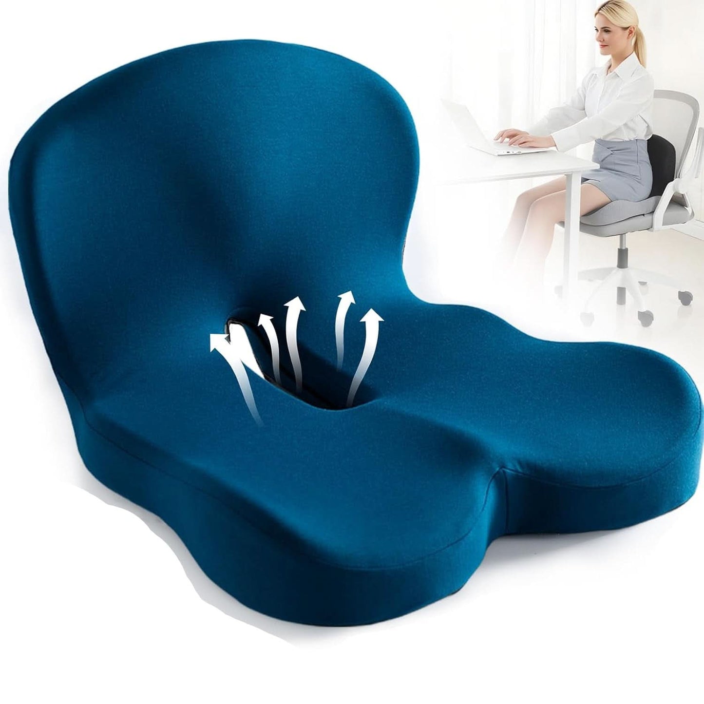Orthopedic Memory Foam Back Support Cushion