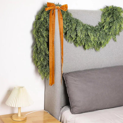 EvergreenCharm – Atmospheric Christmas Garland of Cypress Leaves 2