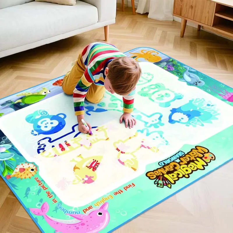 Large Kids Water Drawing Mat - Fun Mess Free Art Toy - Fesara