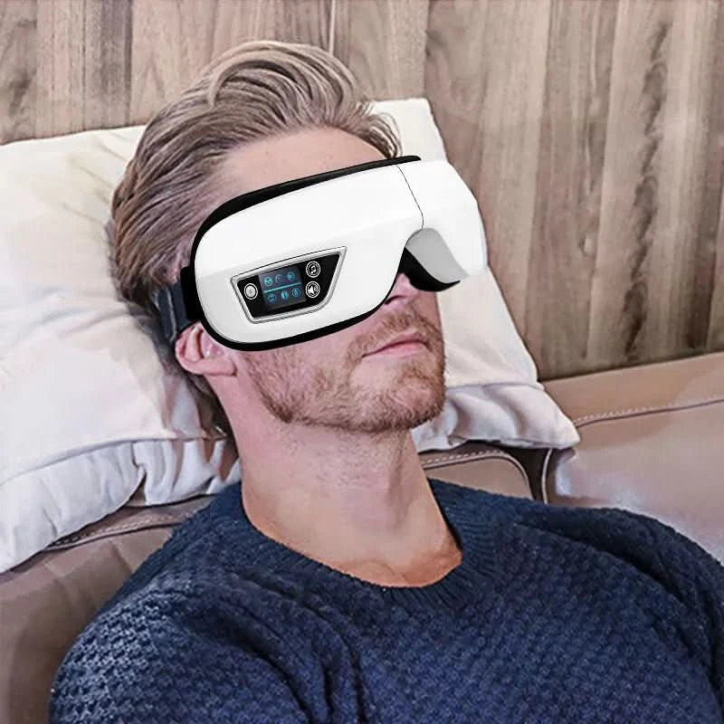 Eyeglow Smart 6D Eye Massager – Air, Heat & Vibration Massage with Bluetooth & Folding Function 1