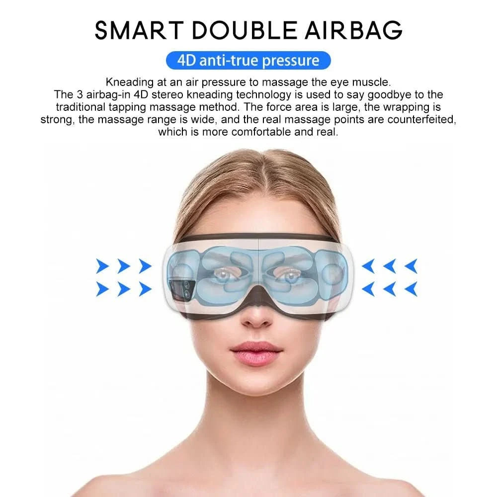 Eyeglow Smart 6D Eye Massager – Air, Heat & Vibration Massage with Bluetooth & Folding Function 3