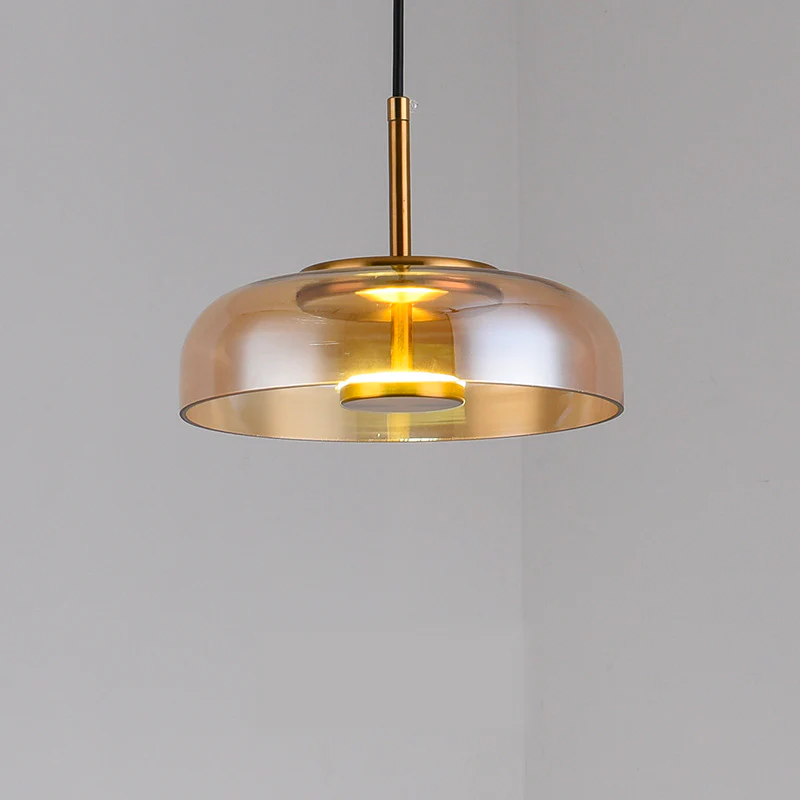 Contemporary Glass Hanging Pendant Light Fixture