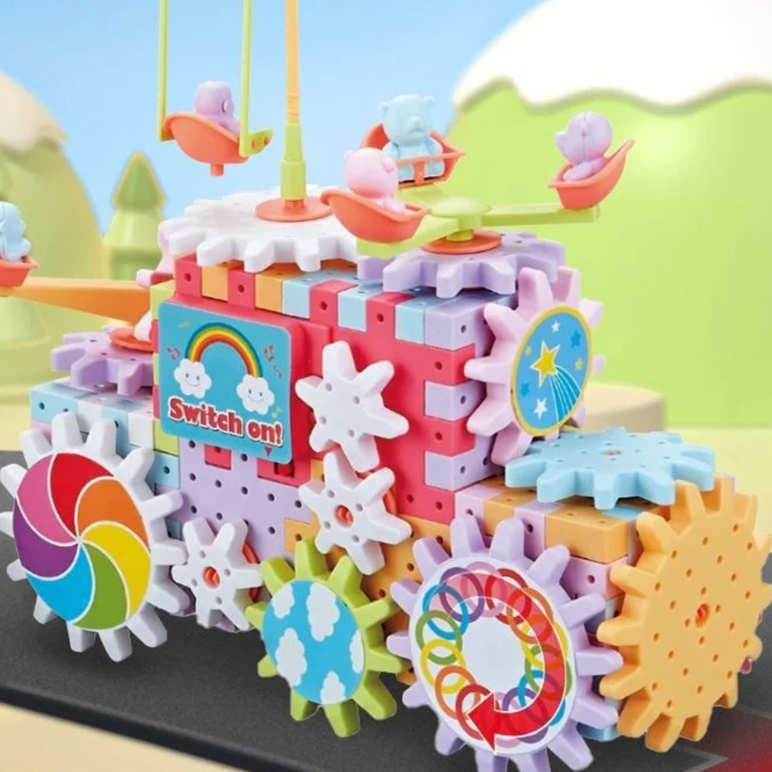 Creative Spinning Wooden Building Blocks Set