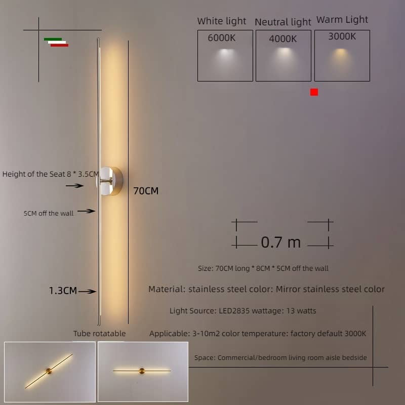 Flexible Extendable Arm Wall Lamp