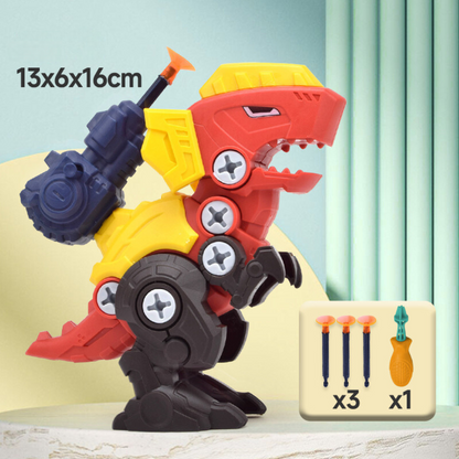 Fun Dinosaur Toy Screw Set with Blaster