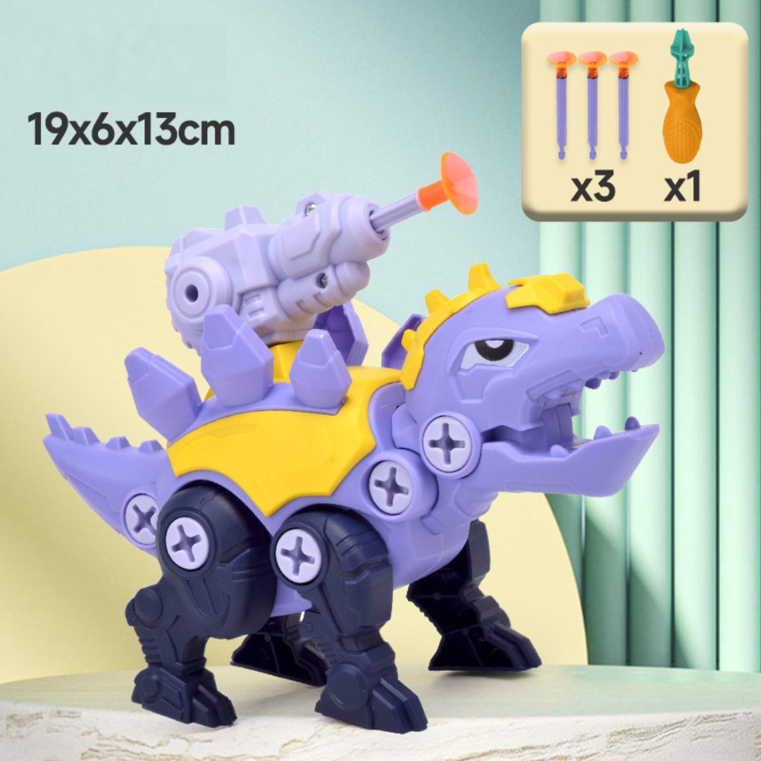 Fun Dinosaur Toy Screw Set with Blaster