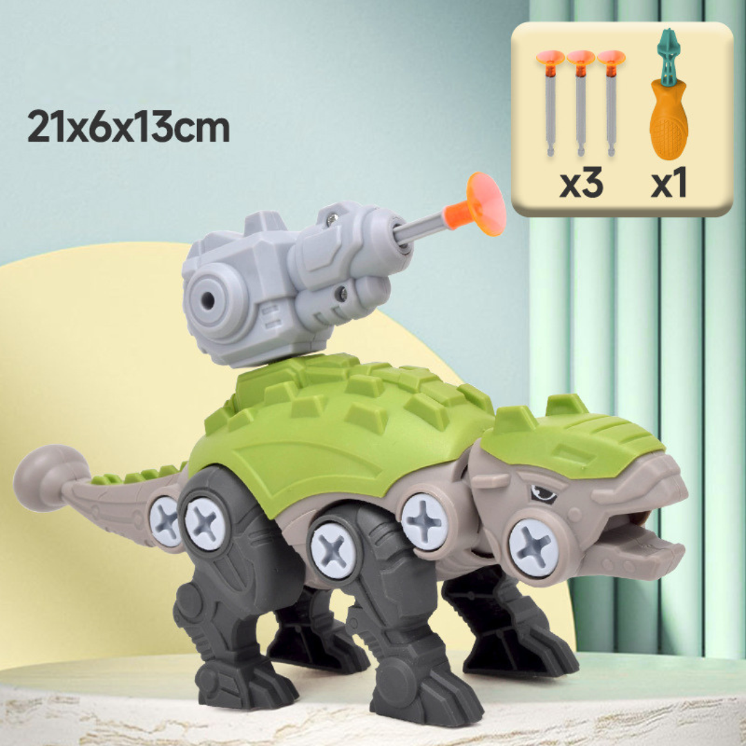 Fun Dinosaur Toy Screw Set with Blaster