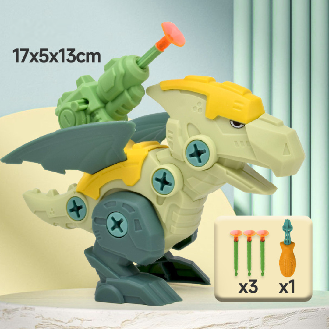 Fun Dinosaur Toy Screw Set with Blaster