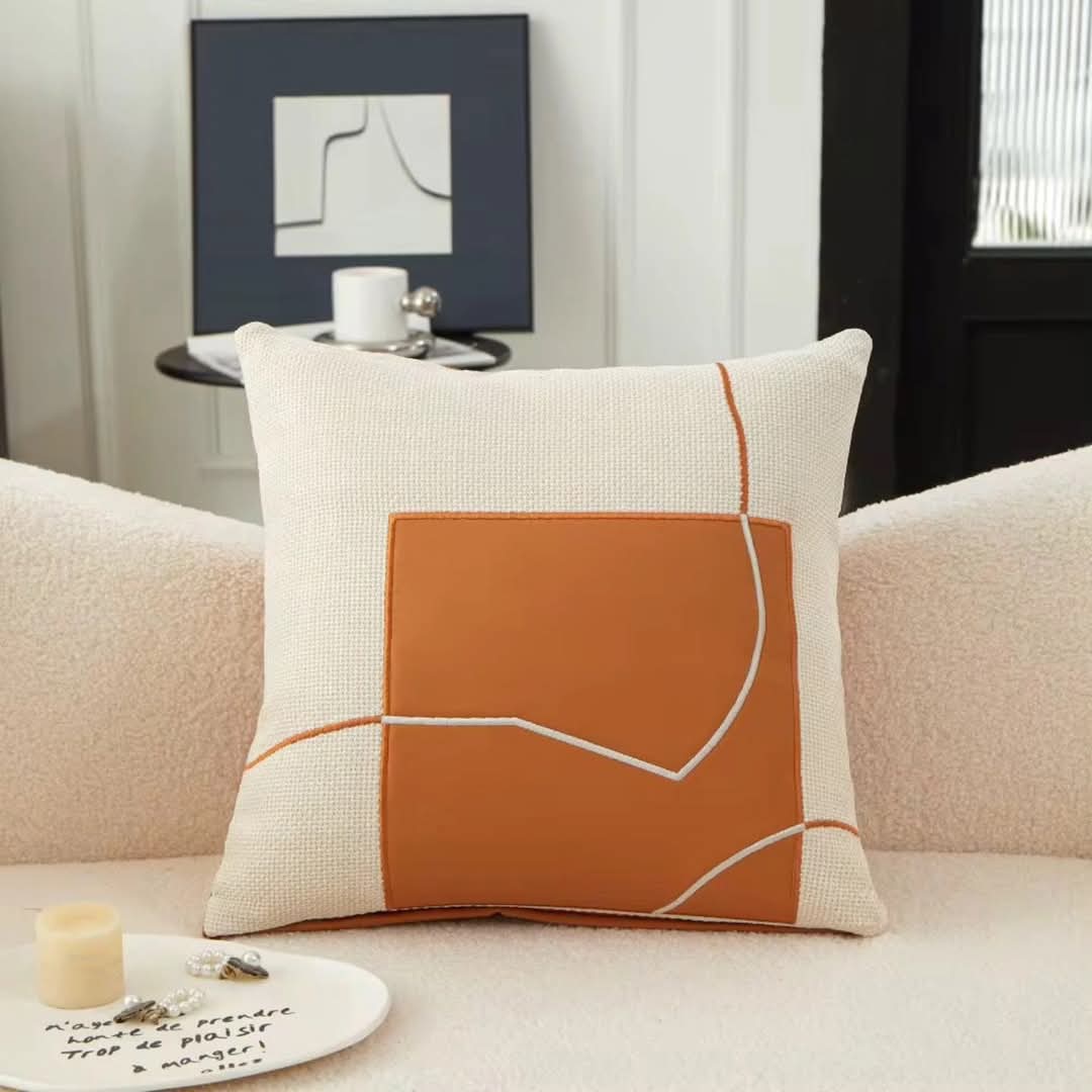 Decorative Pillow with Modern Stitch Pattern