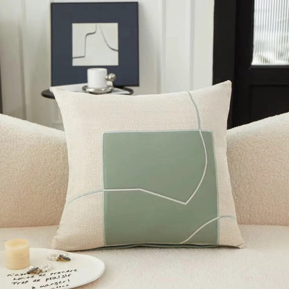 Decorative Pillow with Modern Stitch Pattern - Fesara
