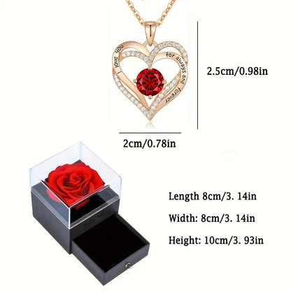 Beautiful Rose Necklace in Gift Box