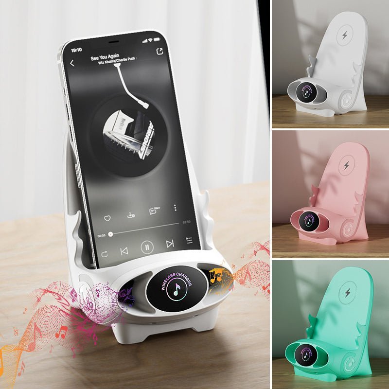 Compact Phone Stand with Fast Charging and Ergonomic Design