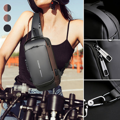 Secure Crossbody Bag with USB Charging Pocket