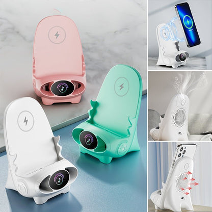 Compact Phone Stand with Fast Charging and Ergonomic Design