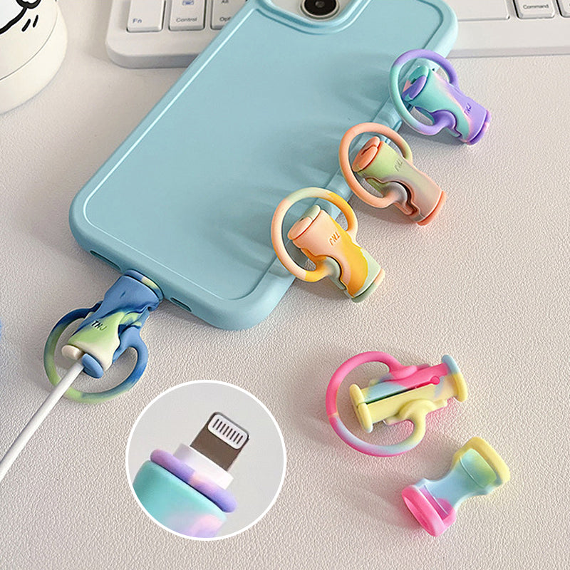 Flexible 2-in-1 Silicone Phone Cable Protector - Fesara