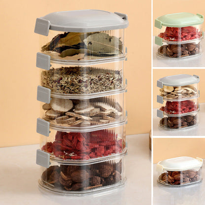 Spice Organizer Container with Stackable Layers