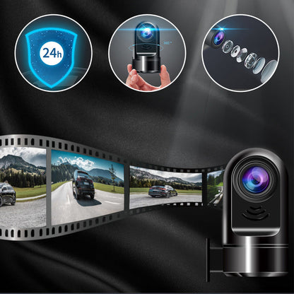 Compact 1080P HD Car Dash Cam with Rotating Lens