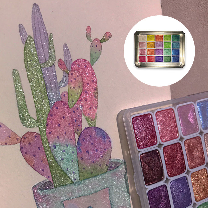 Vibrant Watercolor Art Paint Set 20 Colors