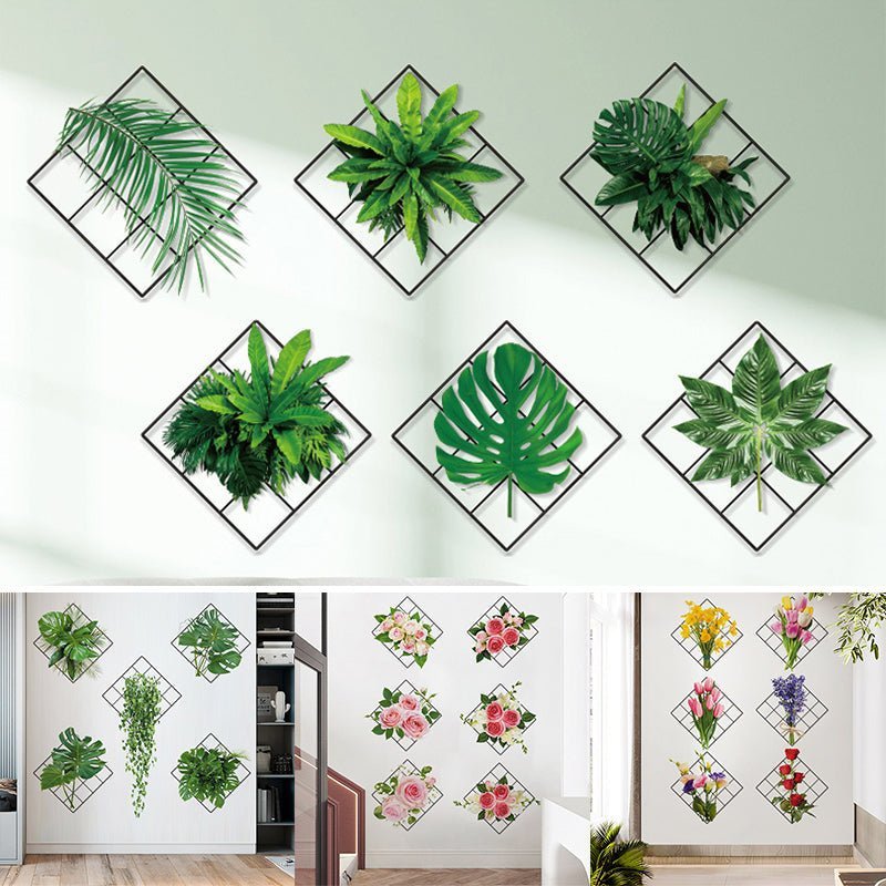 Realistic Plant Wall Stickers Decor