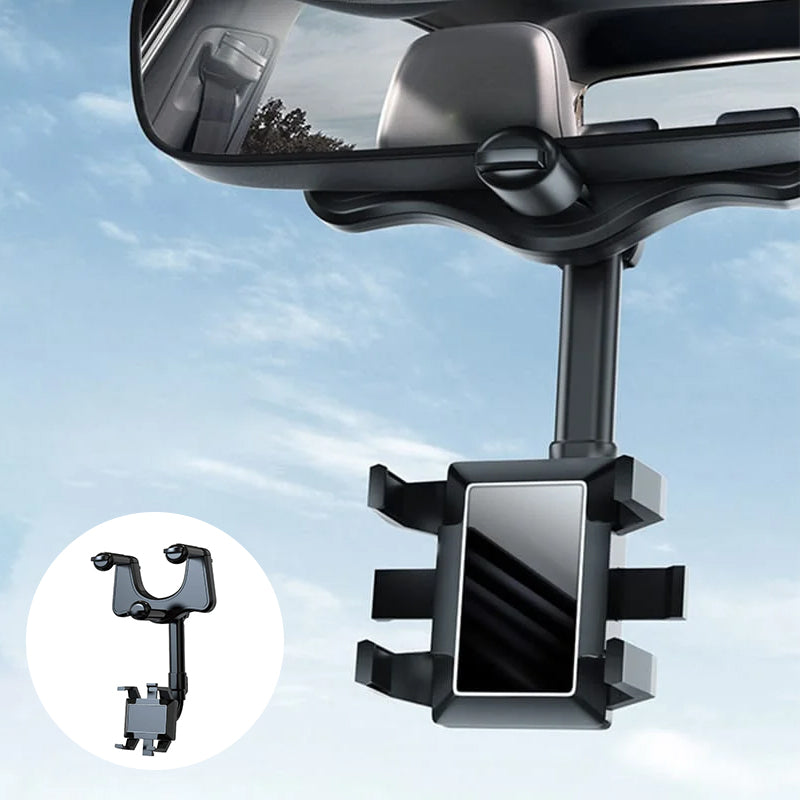 Universal Adjustable Car Phone Mount Rear View Mirror Holder - Fesara