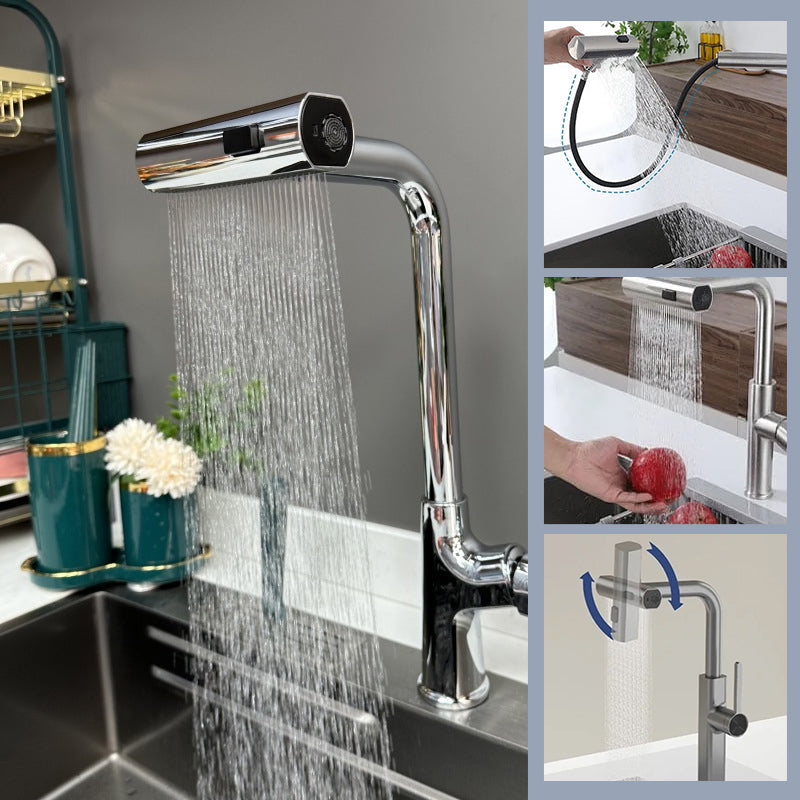 Contemporary Cascade Kitchen Sink Faucet