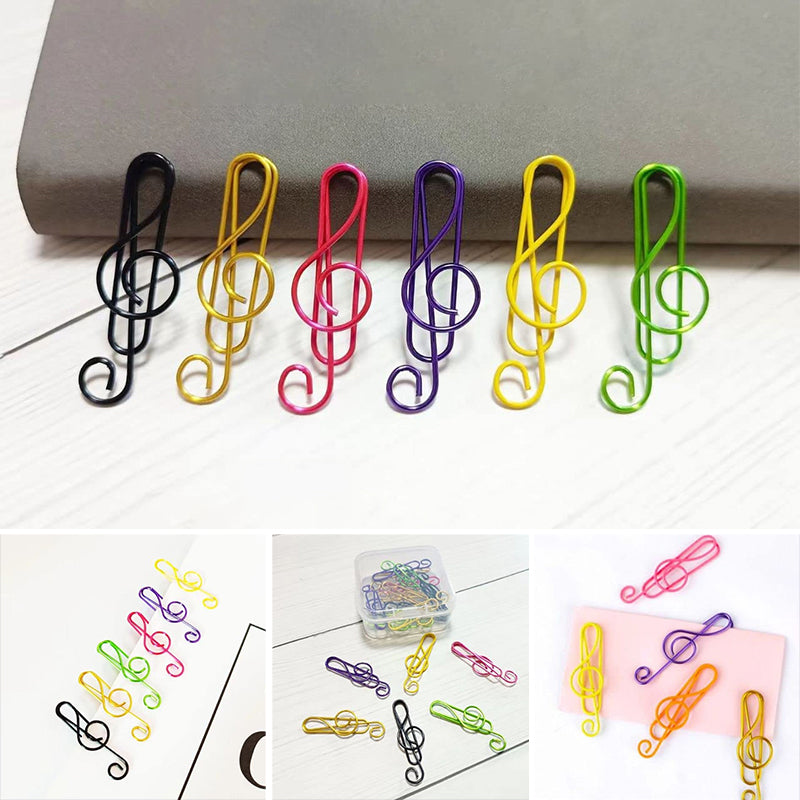 Colorful Metal Music Note Paper Clips - Fesara
