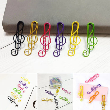 Colorful Metal Music Note Paper Clips - Fesara