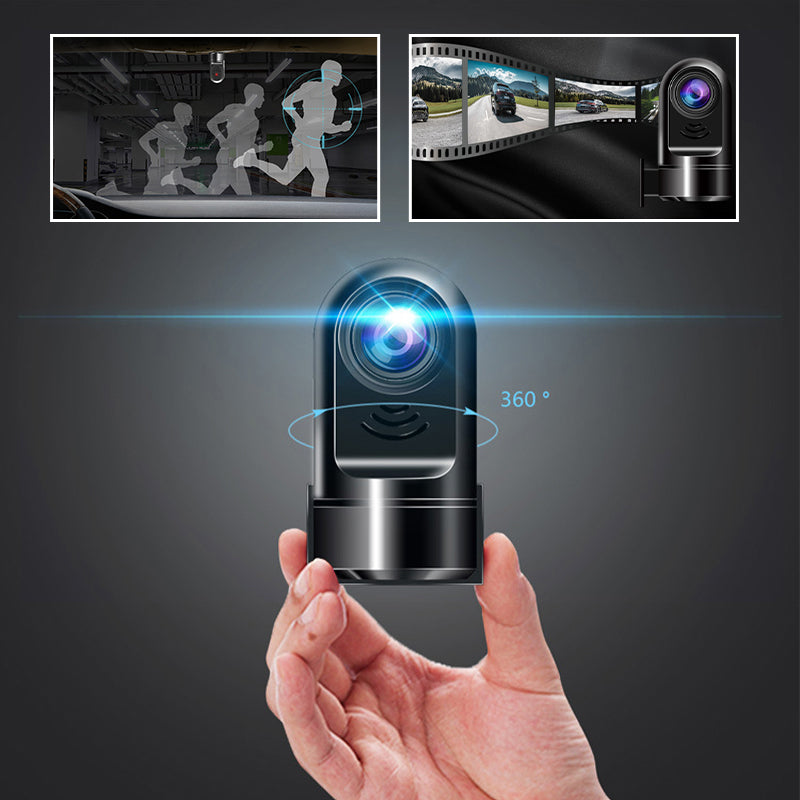 Compact 1080P HD Car Dash Cam with Rotating Lens