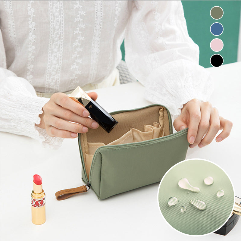 Spacious Double Zip Makeup Pouch Bag
