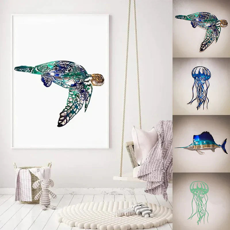 Ocean Animal Metal Decor Ornaments