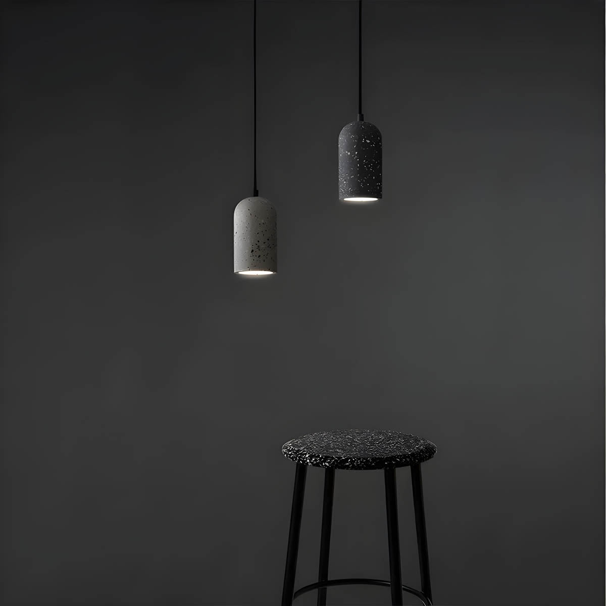 Rustic Concrete Hanging Lamp for Contemporary Home Decor - Fesara