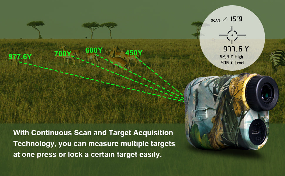 Compact Laser Distance Meter 1000m Waterproof Outdoor Ranger