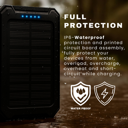 Compact Solar Battery Pack Dual USB 20000mAh Charger
