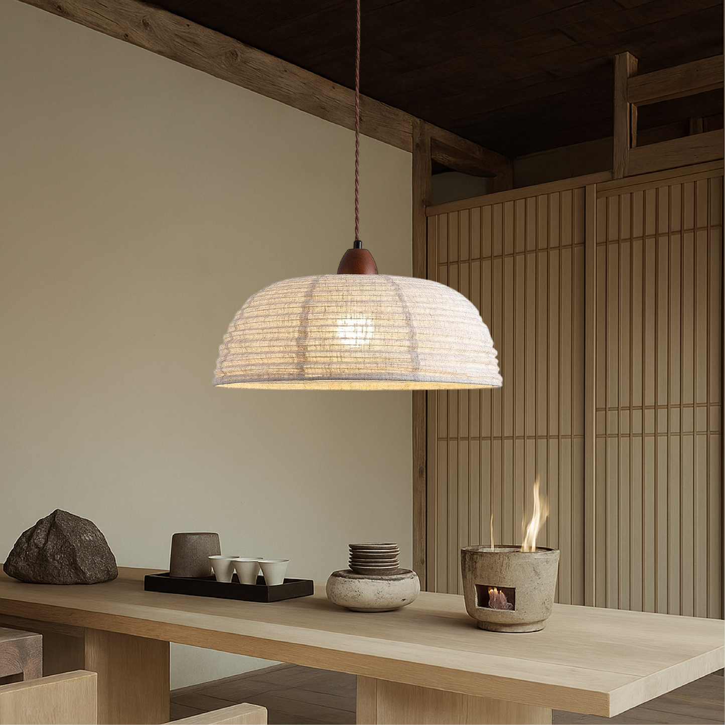 Fabric hanging lamp 4