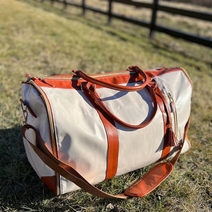 Portable Travel Clothes Bag - Foldable Leather Suit Case