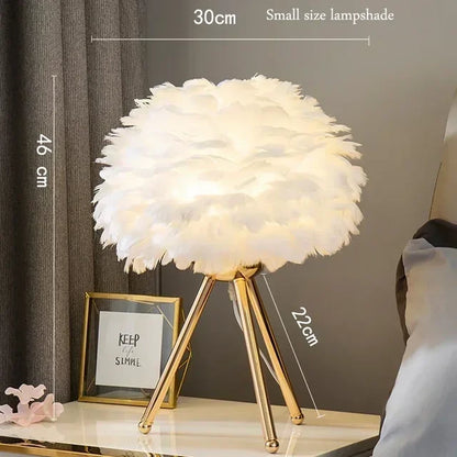 Soft Feather Table Lamp – Classic Home Lighting