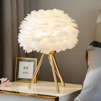 Soft Feather Table Lamp – Classic Home Lighting