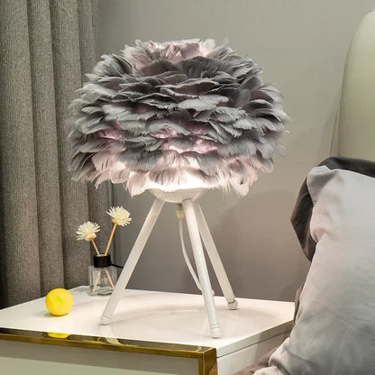 Soft Feather Table Lamp – Classic Home Lighting