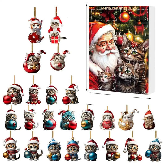 Fun Colorful Cat Christmas Tree Decorations Set - Fesara